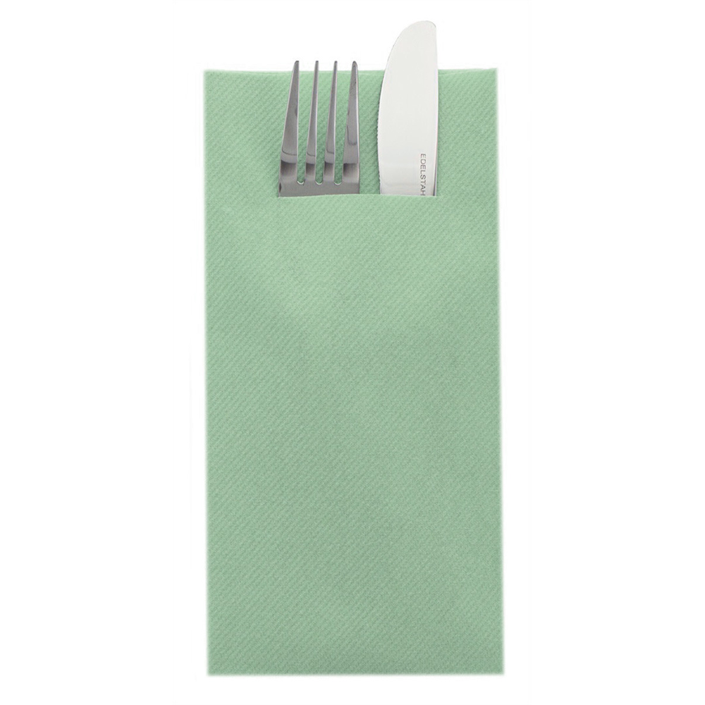 Mank Pocket-Napkins Basic eukalyptus 40 x 40 cm 1/8 Falz