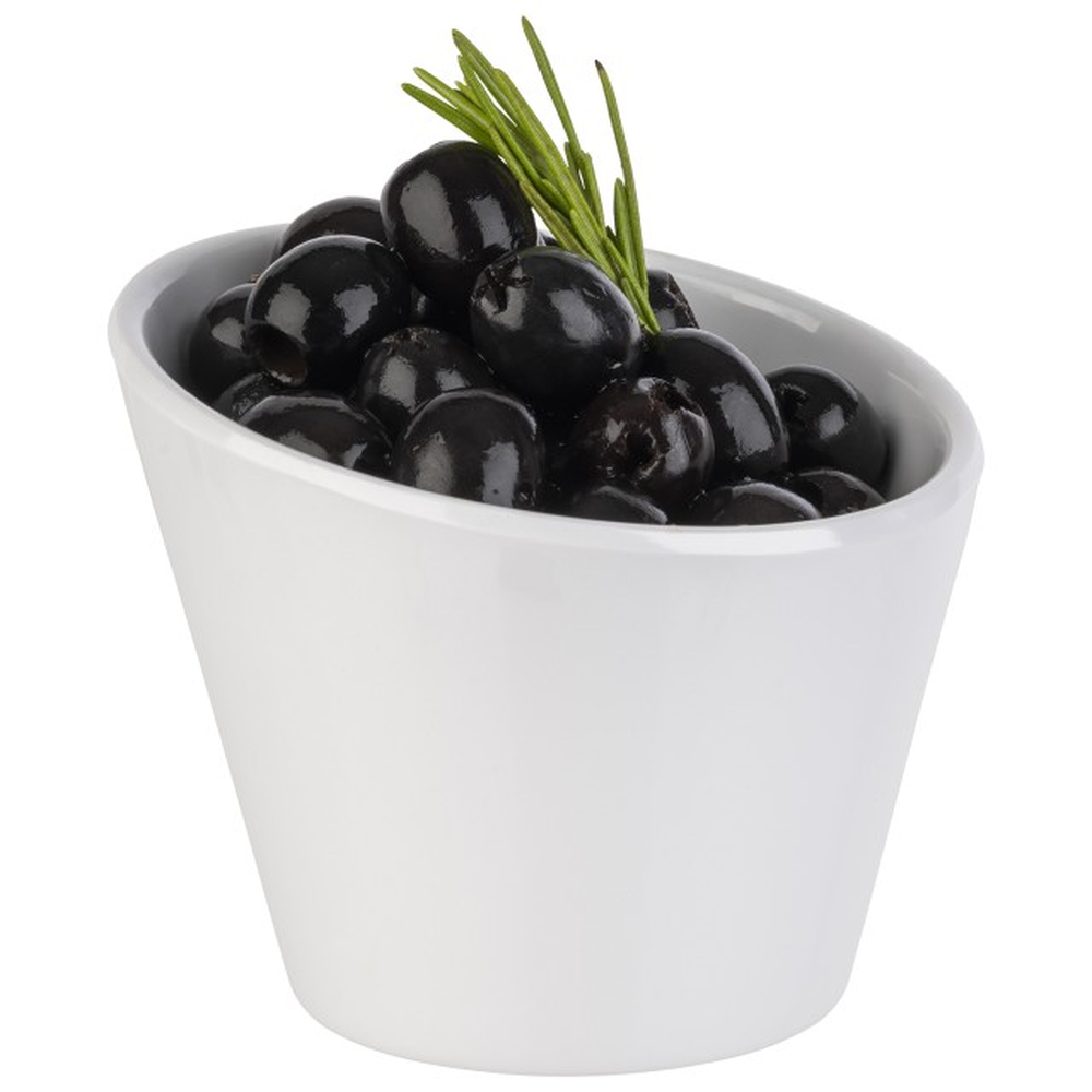 APS Schale -CASUAL- Ø 10 cm, H: 6,5 / 8,5 cm , Melamin, weiß, 0,2 Liter