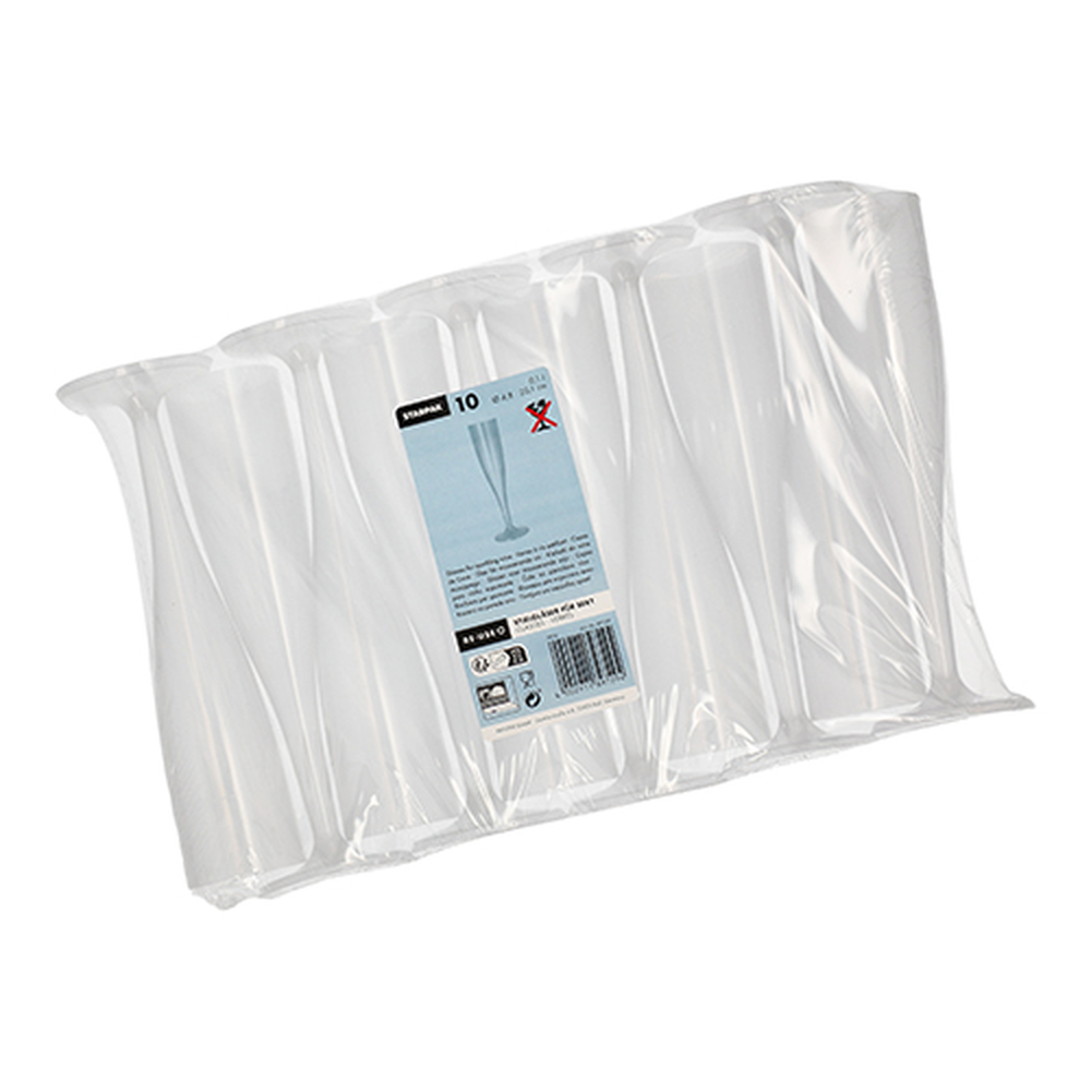 PAPSTAR Mehrweg-Stiel-Gläser für Sekt PP 0,1 l Ø 4,8 cm · 20,1 cm einteilig,