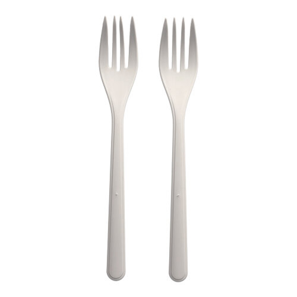 Papstar "Circulware" Mehrweg-Gabeln PP-MF 18,5 cm weiss extra stabil