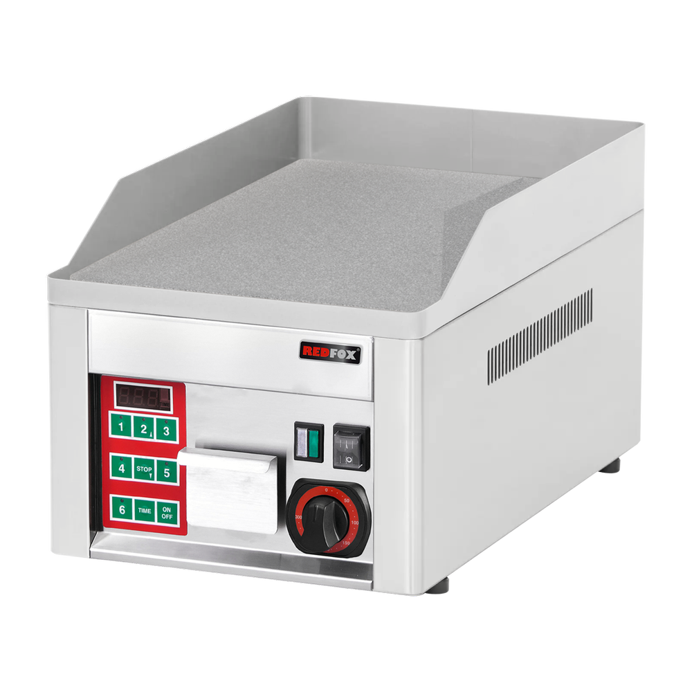 RM Gastro Grillplatte glatt mit digitalem Timer durable chrom / REDFOX - FTHC 30