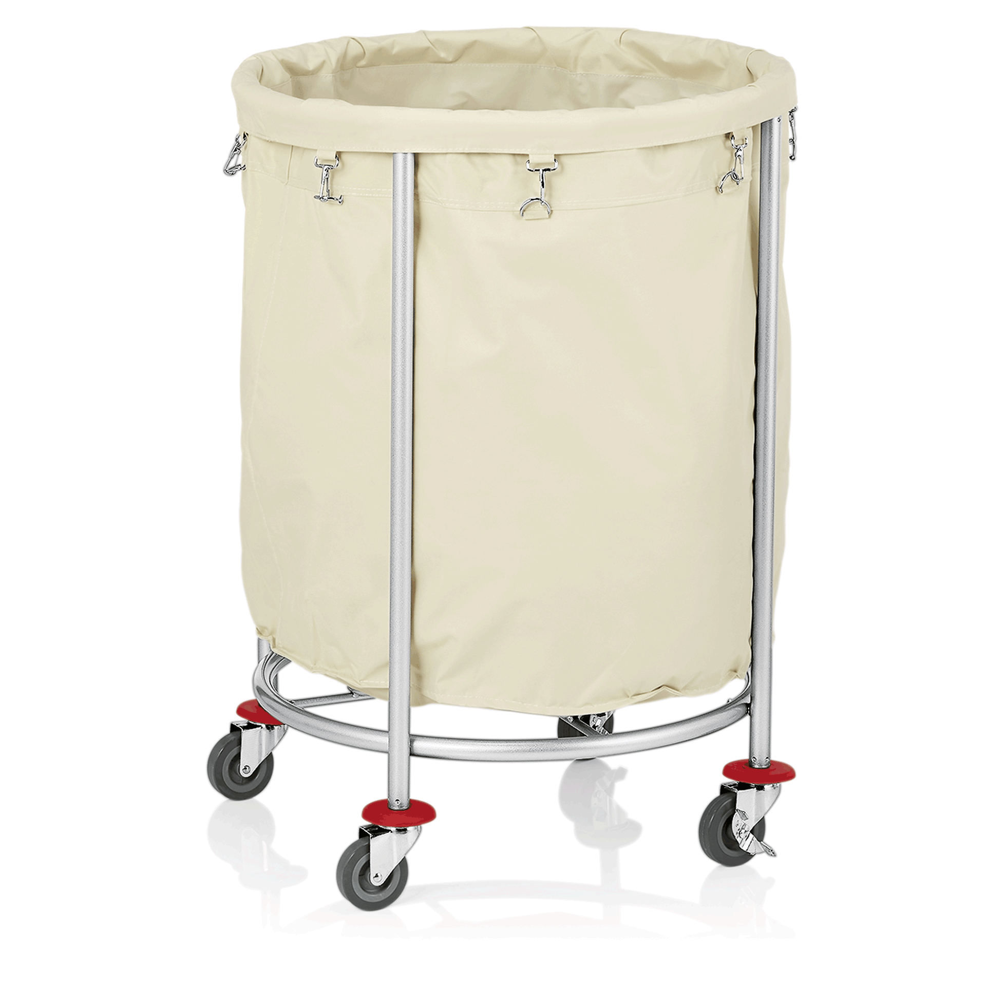 WAS Wäschewagen, Ø 60 cm, Höhe 80 cm, Edelstahl, Pulverbeschichtet, Nylon
