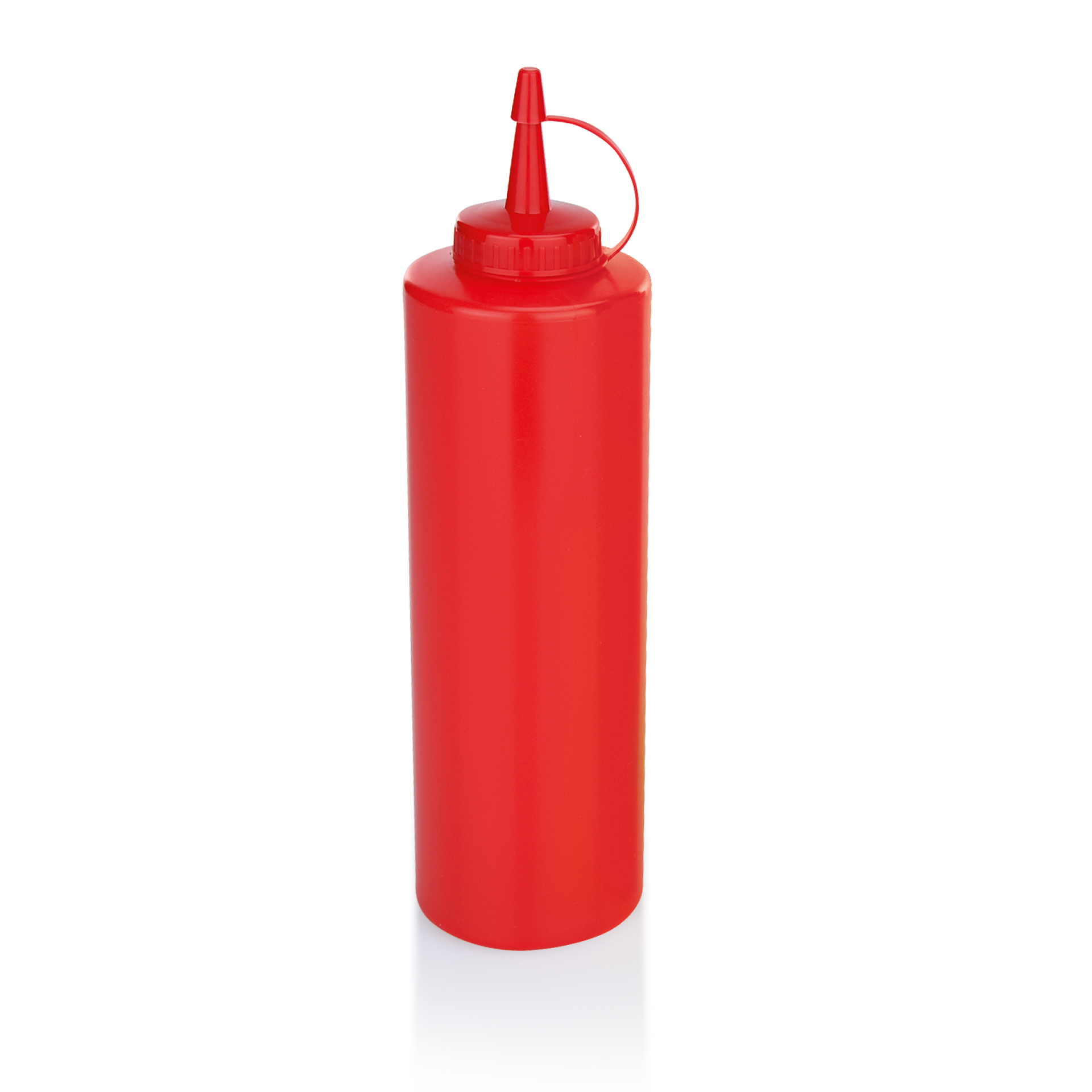 WAS Quetschflasche Set, Ø 7 cm, 0,7 ltr., rot, Set á 6 Stück, Polyethylen