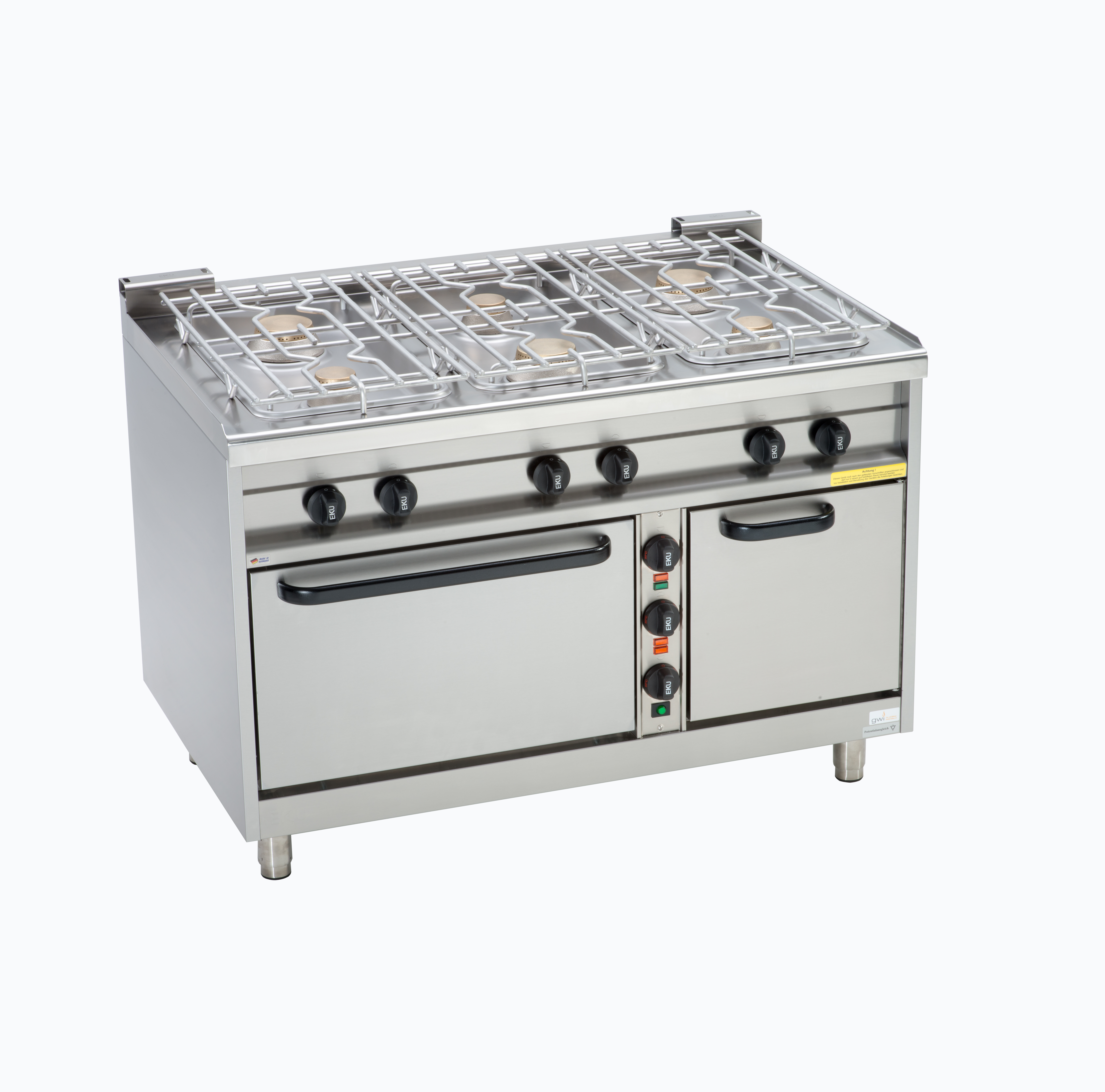 EKU Gasherd POWERBURNER 8 Kochstellen & Jumbobackofen