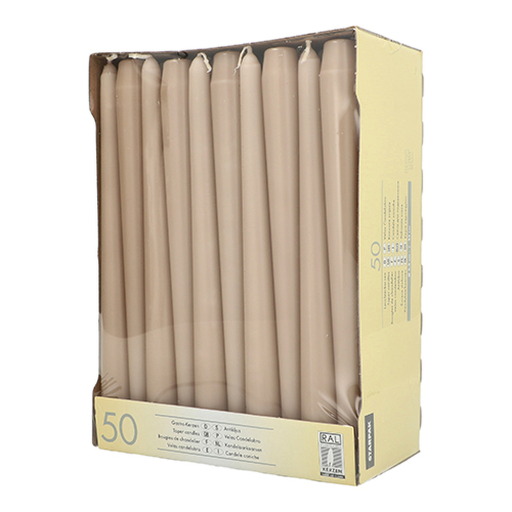 Papstar Leuchterkerzen Ø 2,2 cm · 25 cm puder