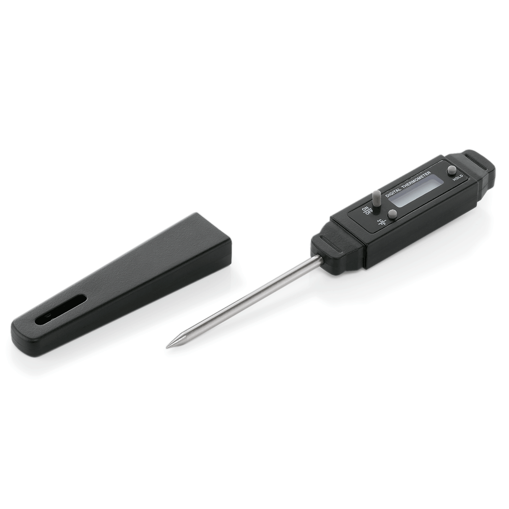 WAS Digital Thermometer, 15 cm, Einstechtiefe 7 cm, Polycarbonat, Chromnickelsta