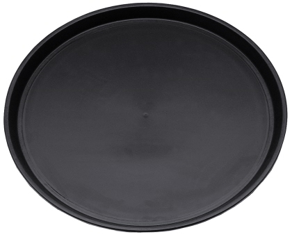 Contacto Tablett, Glasfaser Polyester rund,schwarz,rutschfest 32 cm