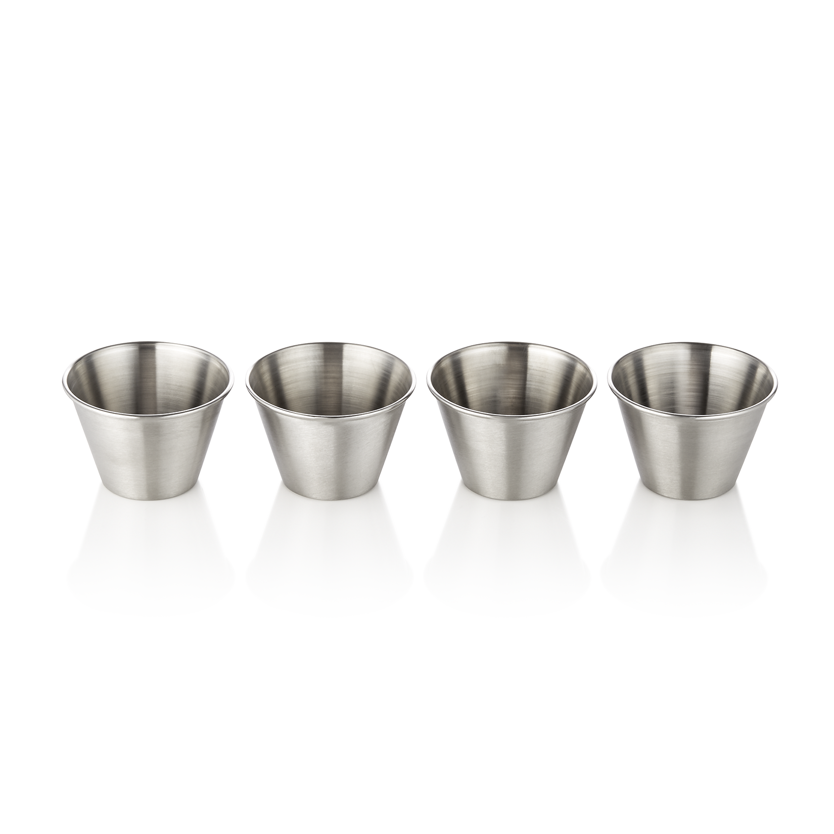 WAS Dipschale Set, 80 ml, Ø 7 cm, Set á 4 Stück, Chromnickelstahl