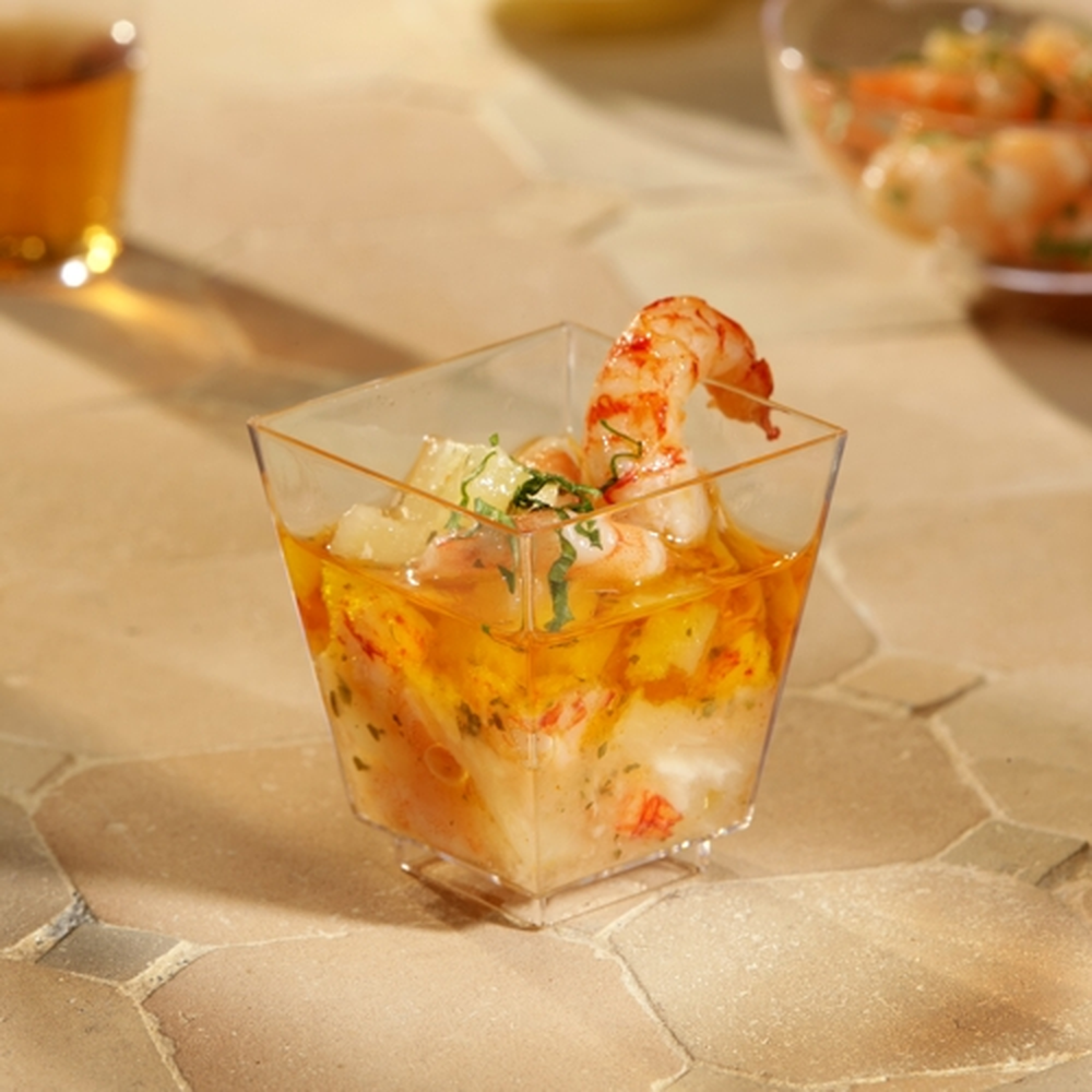 Papstar Fingerfood - Schalen, PS eckig 50 ml 5 cm x 4,5 cm x 4,5 cm glasklar