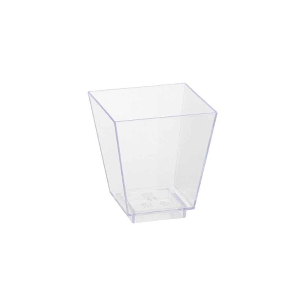 Papstar Fingerfood - Schalen, PS eckig 50 ml 5 cm x 4,5 cm x 4,5 cm glasklar