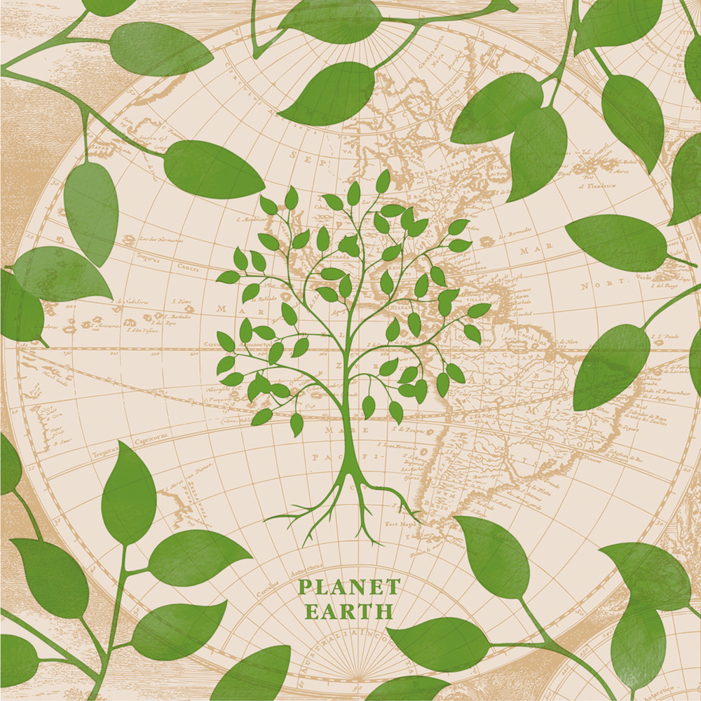 Mank Serviette Opus Earth 40 x 40 cm 1/4 Falz