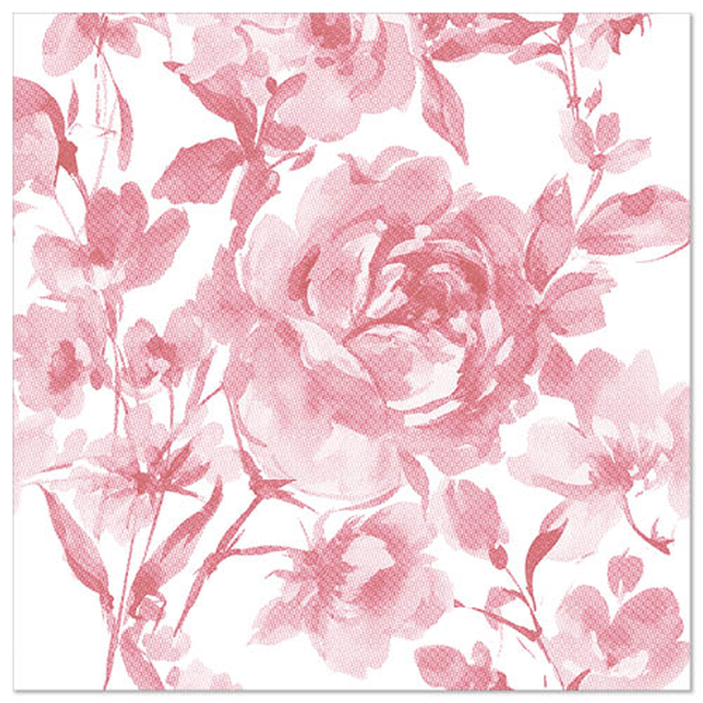 Papstar Servietten "ROYAL Collection" 1/4-Falz 40 cm x 40 cm bordeaux "Rose"