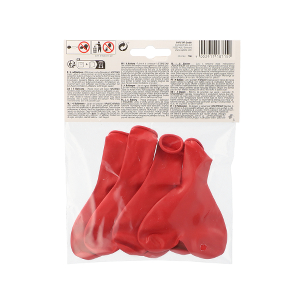 Papstar Luftballons Ø 30 cm rot "Heart" large