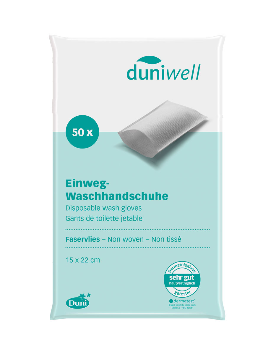 Duni Duniwell- Waschhandschuhe 15 x 22 cm weiß