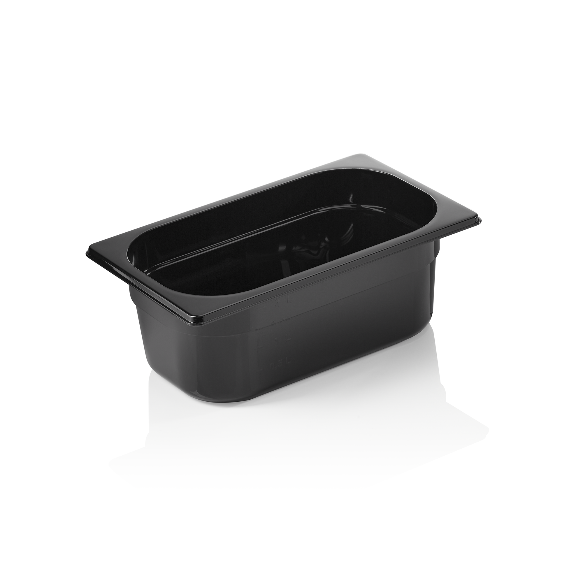 WAS GN Behälter GN 96 BLACK 1/4-100 mm, schwarz, Polycarbonat