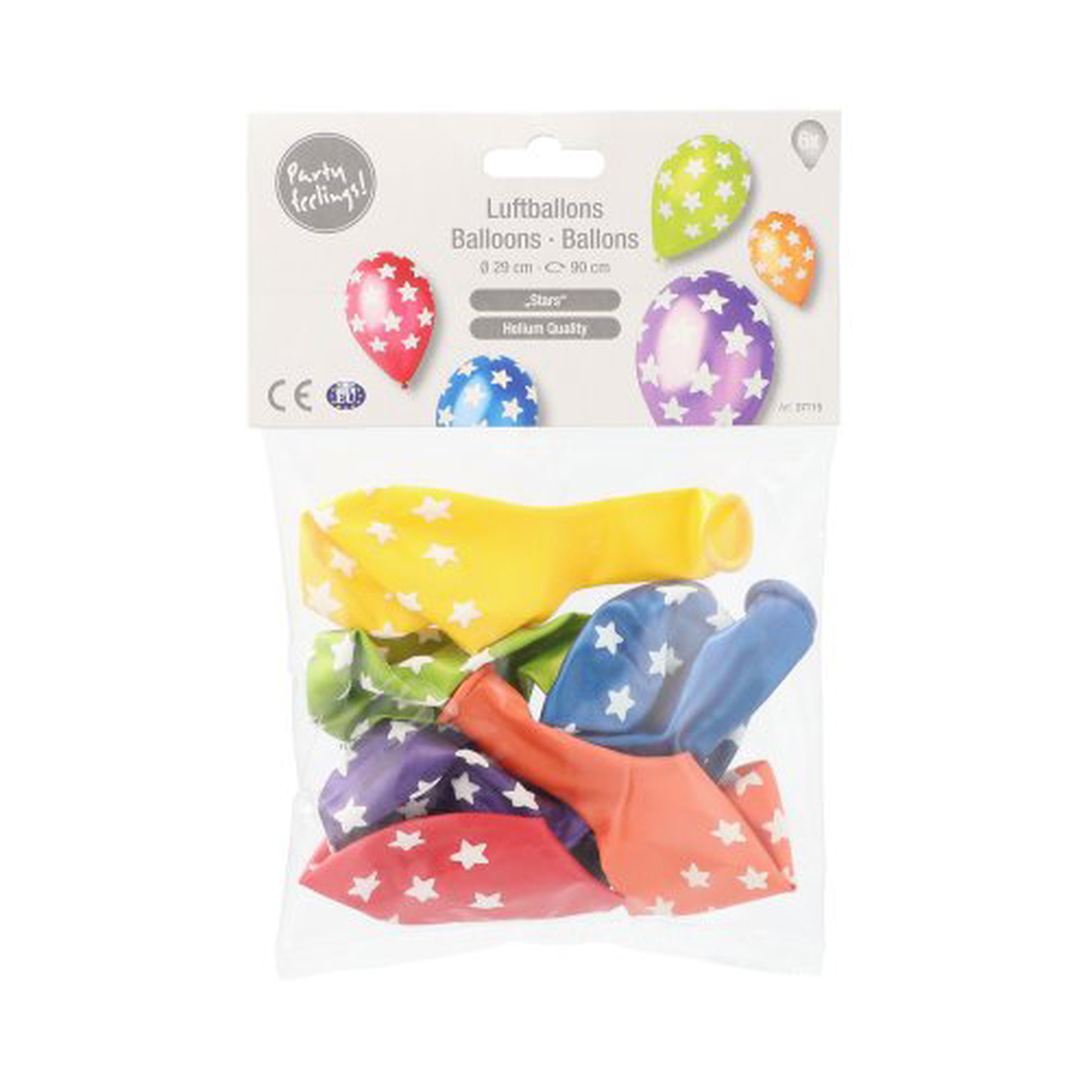 Papstar Luftballons Ø 29 cm farbig sortiert "Stars"
