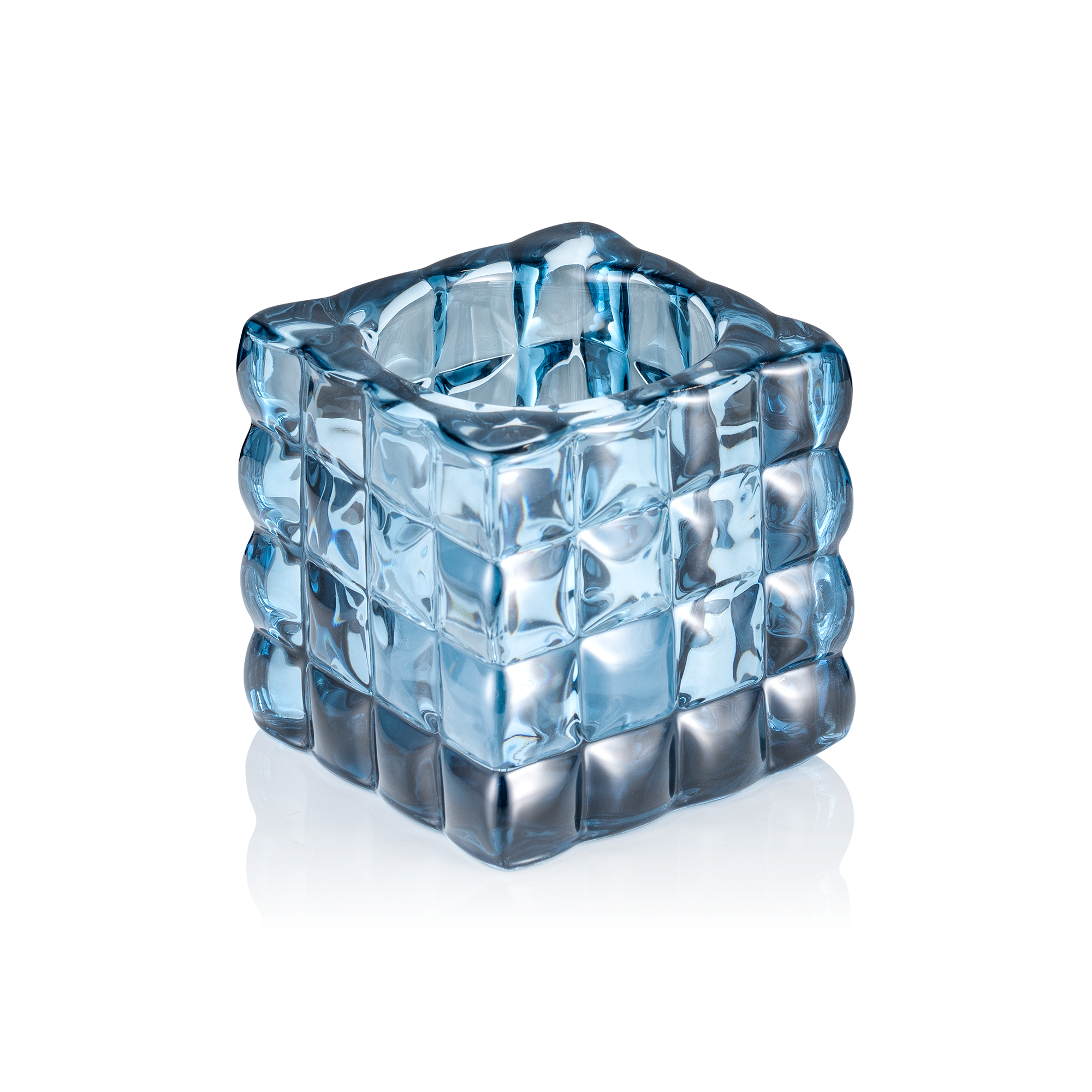 WAS Cube Steel Blue YUYU, 8 x 8 x 8 cm, Glas