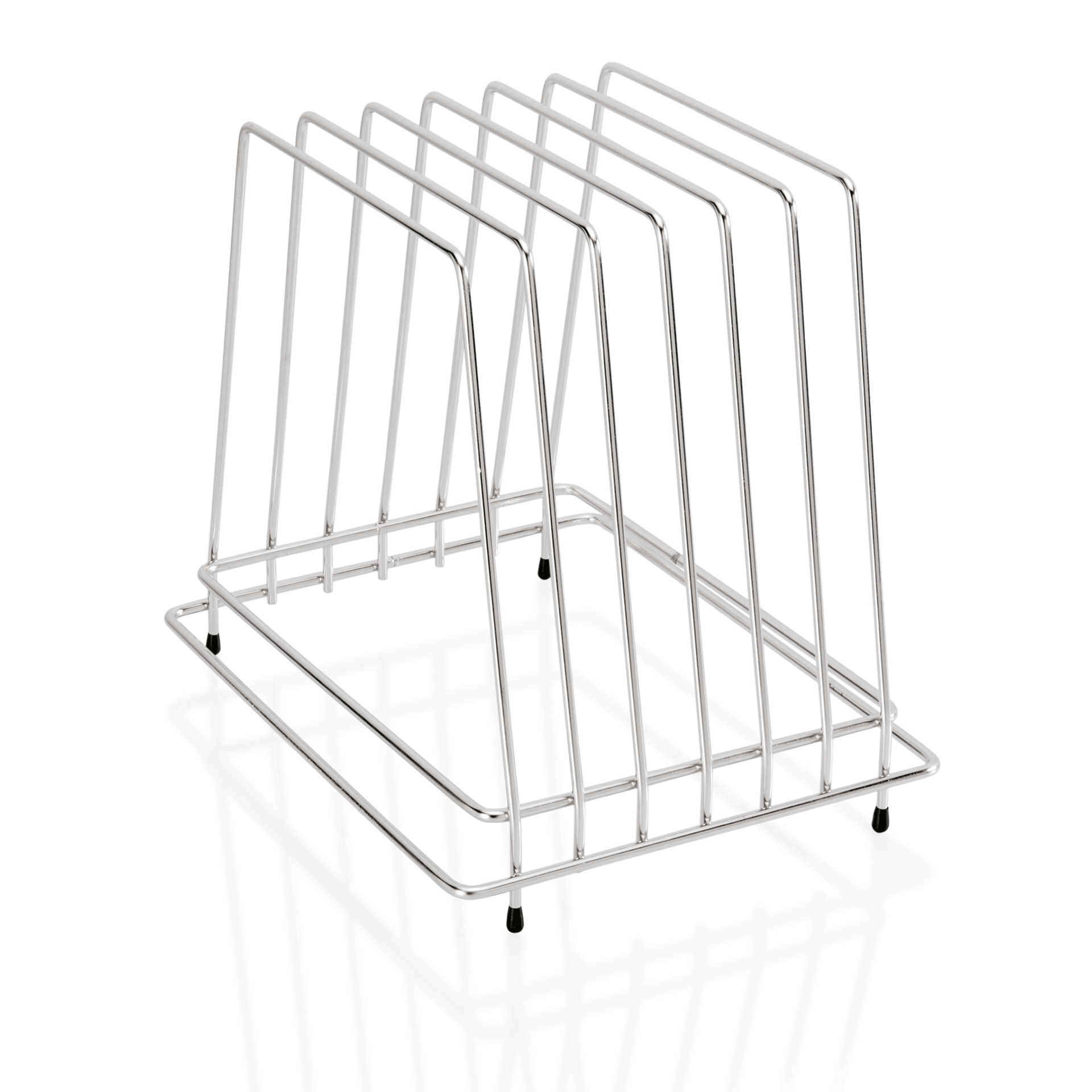WAS Schneidbretthalter für 6 Bretter bis max. 2,5 cm, 29,5 x 23,5 x 27,5 cm, Chr