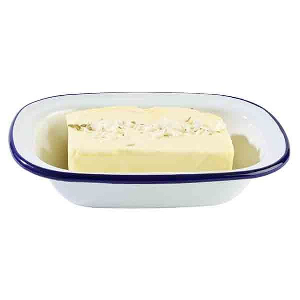 APS Schale -ENAMELWARE- 18 x 13,5 cm, H: 4 cm , emailiertes Stahlblech