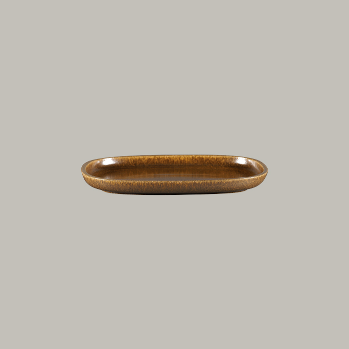  RAK Platte oval - rust Länge: 26.1 cm / Breite: 18 cm / Höhe : 2.5 cm
