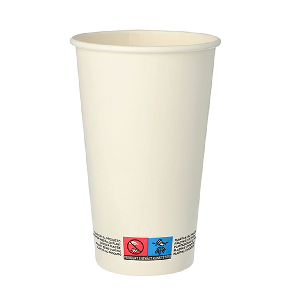 Papstar Trinkbecher, Pappe "To Go" 0,4 l Ø 9 cm · 13,9 cm weiss