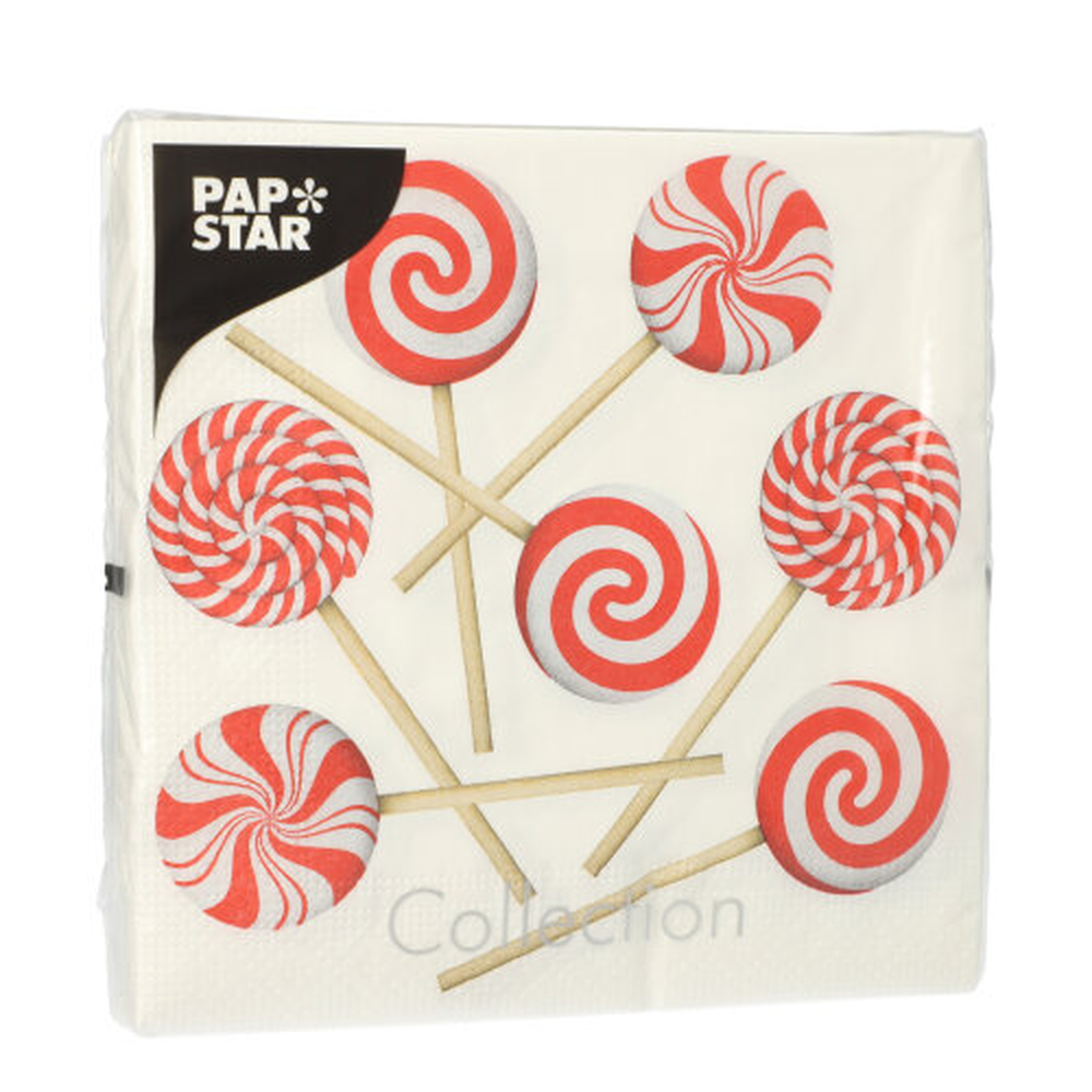 Papstar Servietten, 3-lagig 1/4-Falz 33 cm x 33 cm "Sweets"