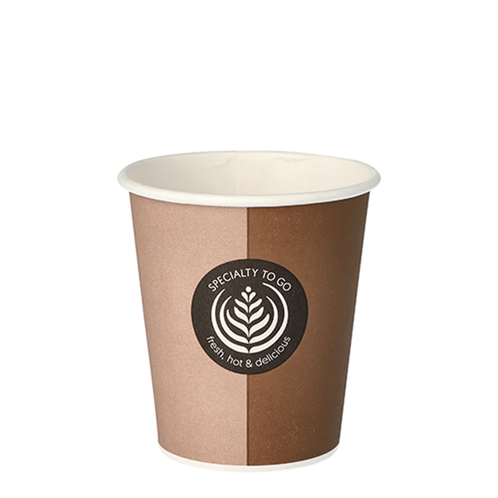 Papstar Trinkbecher, Pappe "To Go" 0,2 l Ø 8 cm · 9,1 cm "Barista Time"