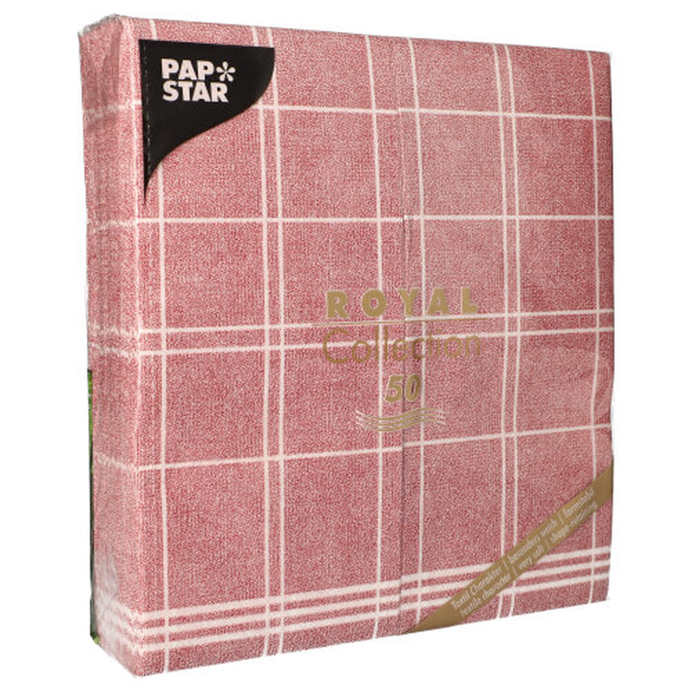 PAPSTAR Servietten ROYAL Collection 1/6-Falz 48 cm x 33 cm bordeaux Kitch
