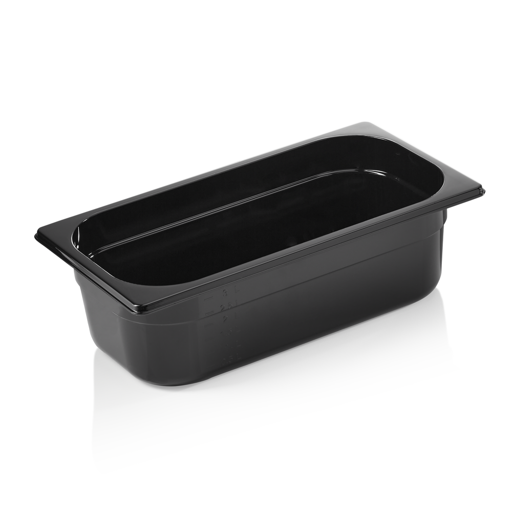 WAS GN Behälter GN 96 BLACK 1/3-100 mm, schwarz, Polycarbonat