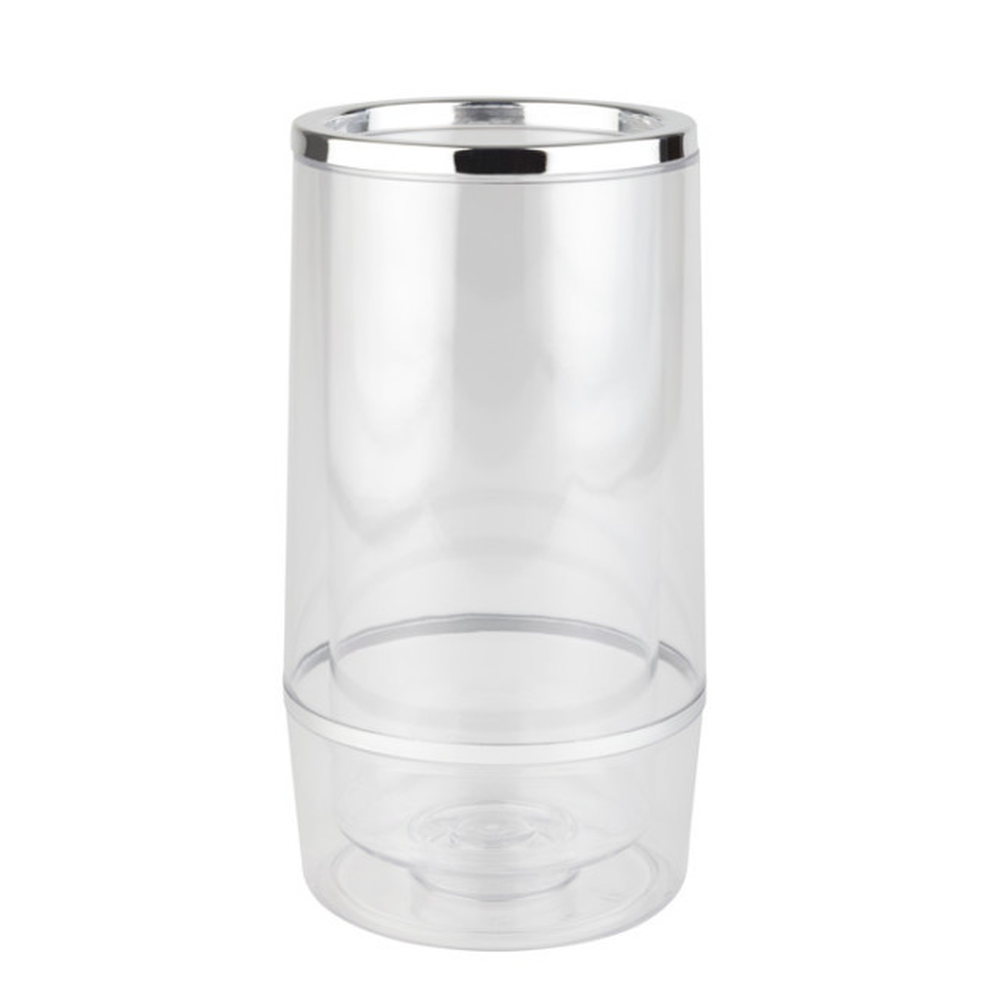 APS Flaschenkühler außen Ø 12 cm, H: 23 cm , PS, transparent