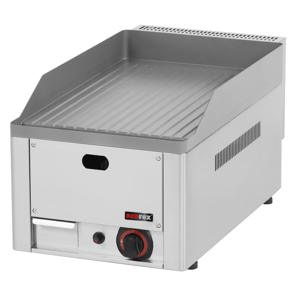 RM Gastro Grillplatte 32x48 Gas geriffelt Tisch / REDFOX - FTR 30 G