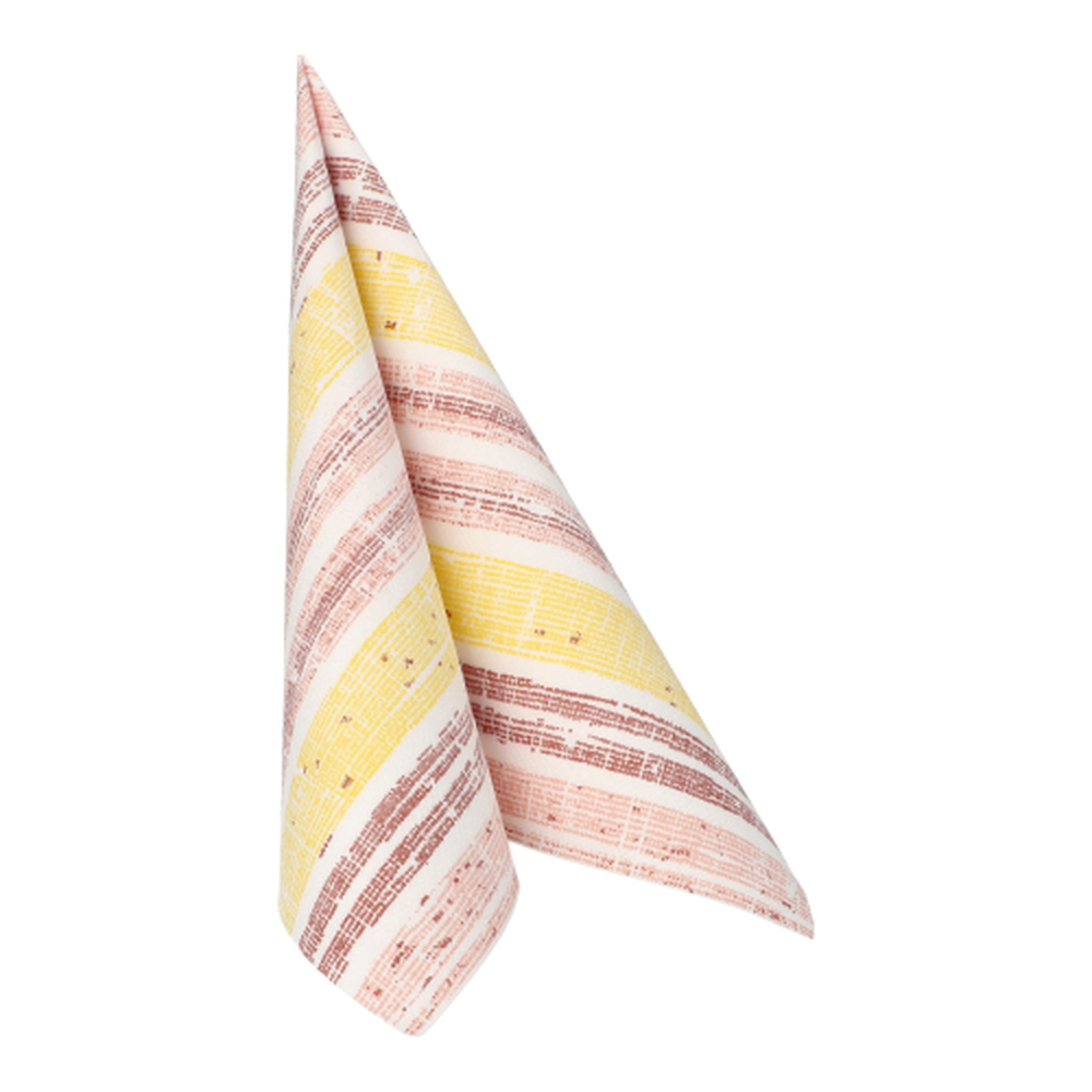 Papstar Servietten "ROYAL Collection" 1/4-Falz 40 cm x 40 cm gelb "Stripes"