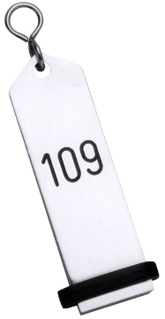Contacto Hotel-Schlüsselanhänger 10 cm, Leichtmetall Eloxiert