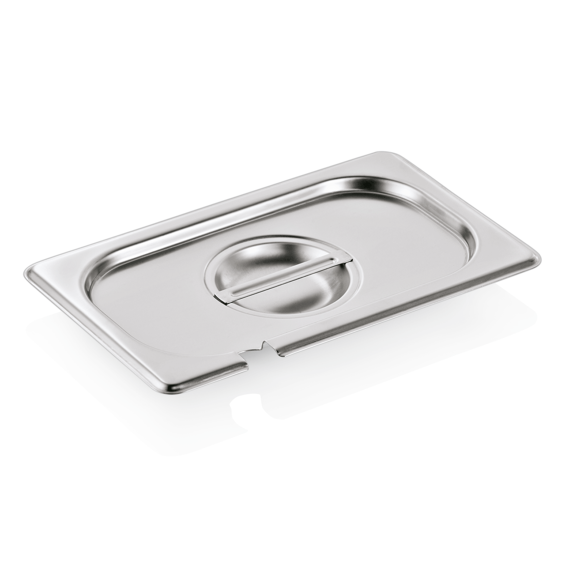 WAS GN Deckel GN SELECT 1/4, mit Löffelaussparung, Chromnickelstahl 18/8