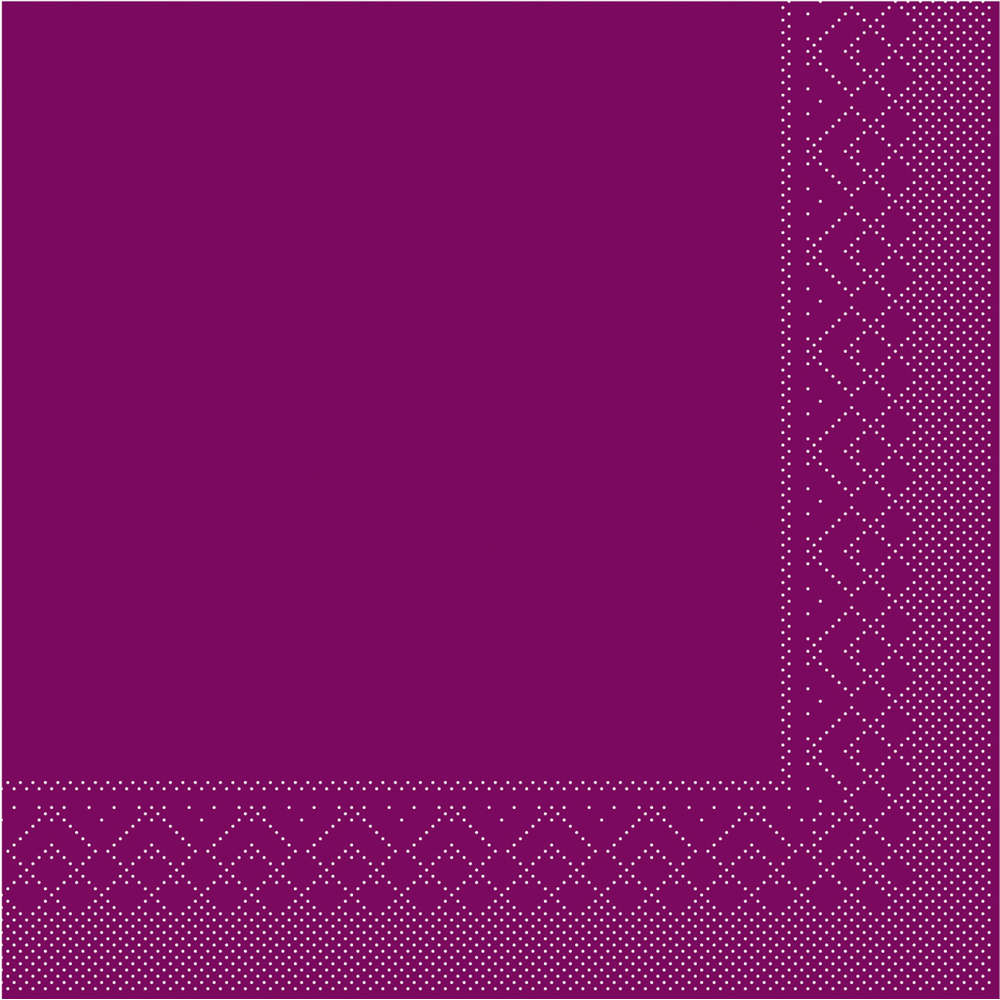 Mank Serviette Basic aubergine 33 x 33 cm 1/4 Falz