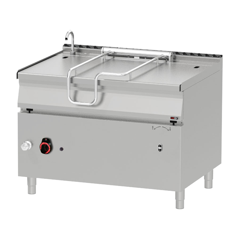 RM Gastro Automatische Kipppfanne Gas 120 l Stahlboden / REDFOX - BRM 90/120 G