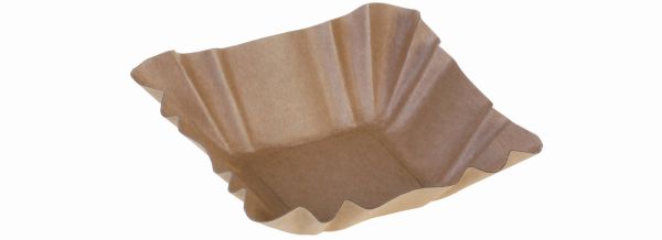 Pacovis Karton Dip-Schale Kraft, braun, naturesse, 90x90x30mm