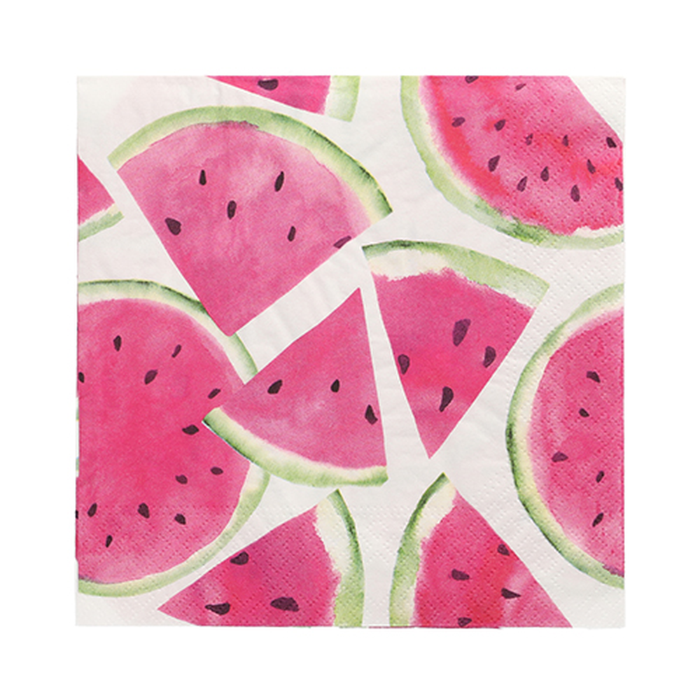 Papstar Servietten, 3-lagig 1/4-Falz 33 cm x 33 cm "Watermelon"