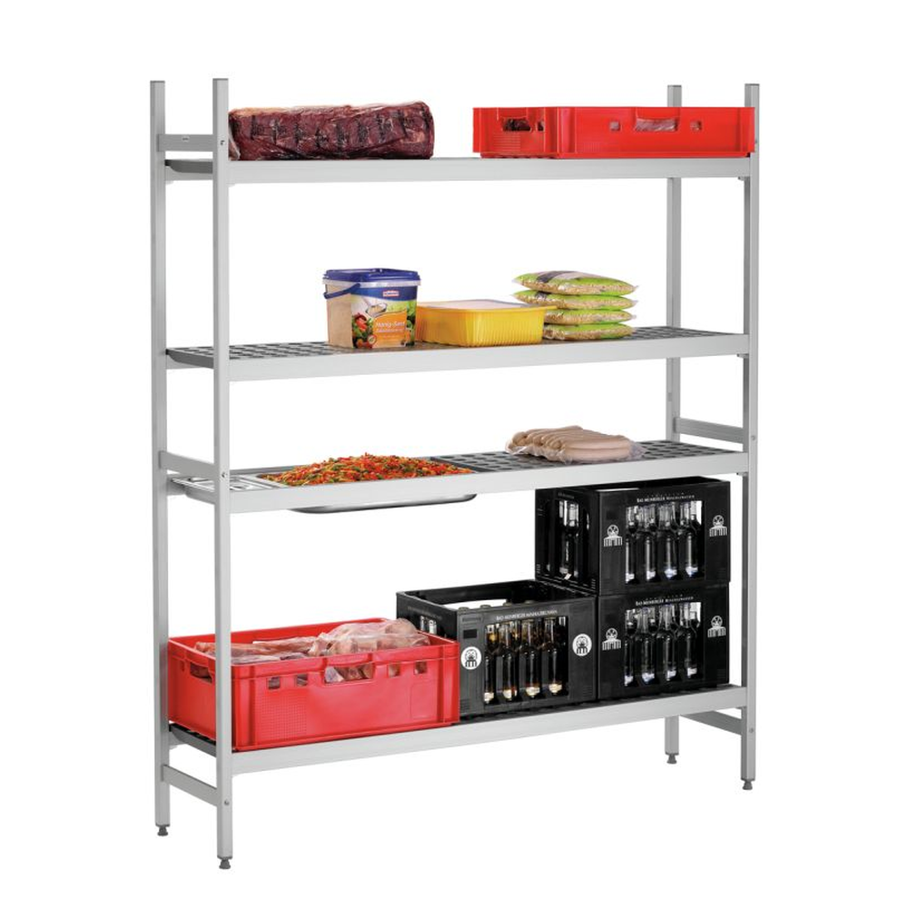 Bartscher Kit 3 Kühlzelle Standregal 1500x360x1800mm | Gastro Alu Regalsystem GN
