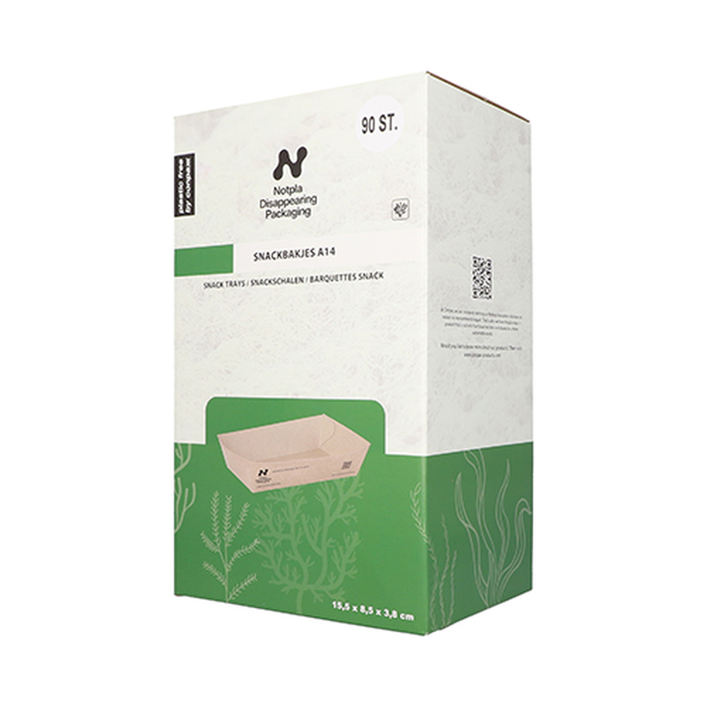 Papstar Snacktrays, Pappe "NOTPLA" 3,8 cm x 8,5 cm x 15,5 cm braun