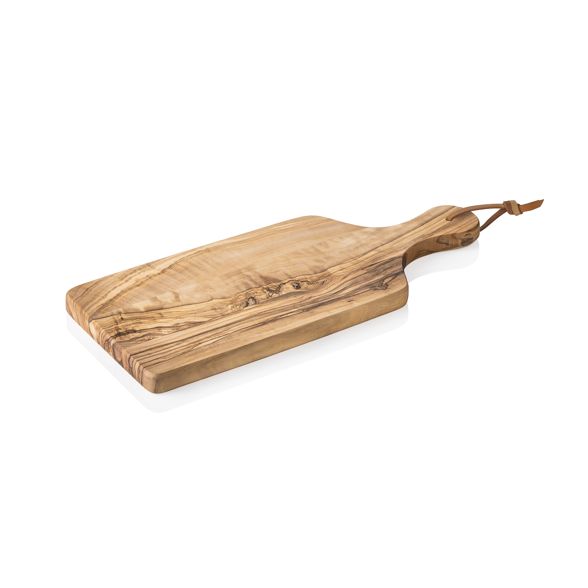 WAS Servierbrett mit Griff PURE OLIVE, 27 x 13 cm, Olivenholz