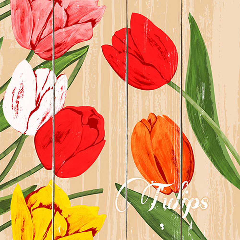 Papstar Servietten, 3-lagig 1/4-Falz 40 cm x 40 cm "Blooming Tulips"