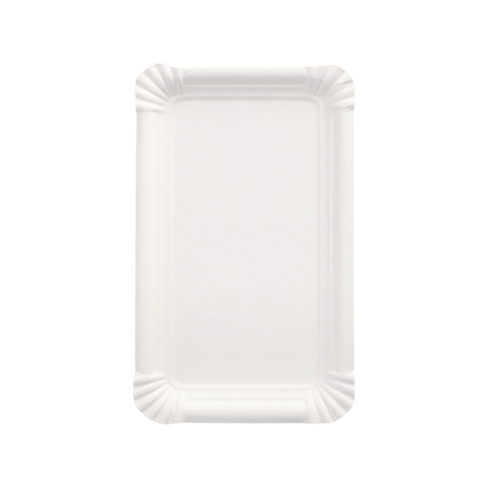 Papstar Teller, Pappe "pure" eckig 11 cm x 17,5 cm weiss