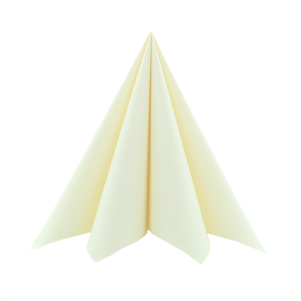 Mank Serviette Basic creme 48 x 48 cm 1/4 Falz