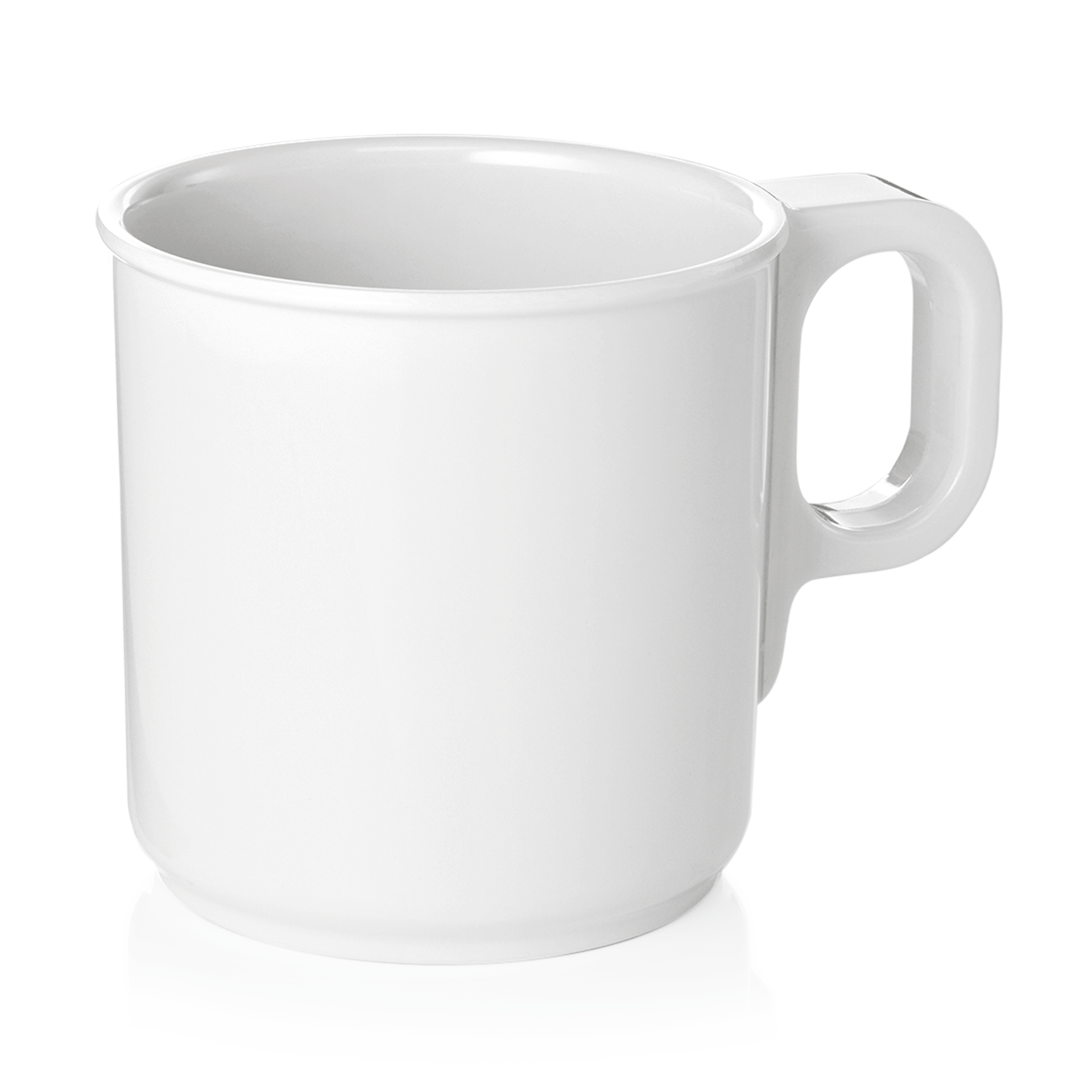 WAS Becher Set, 250 ml, weiß, Set á 12 Stück, Melamin