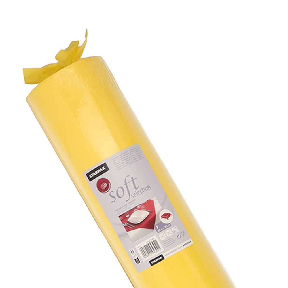 Papstar Tischdecke, stoffähnlich, Vlies "soft selection" 40 m x 0,9 m gelb
