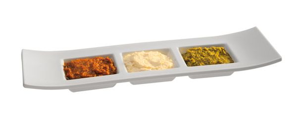 APS Dipschale -CASUAL- 29 x 9 cm, H: 3 cm , Melamin, weiß