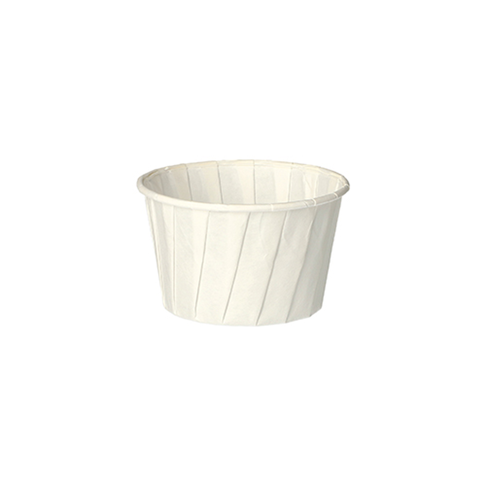 Papstar Dressingbecher, Papier "pure" rund 90 ml Ø 6,6 cm · 4,2 cm weiss