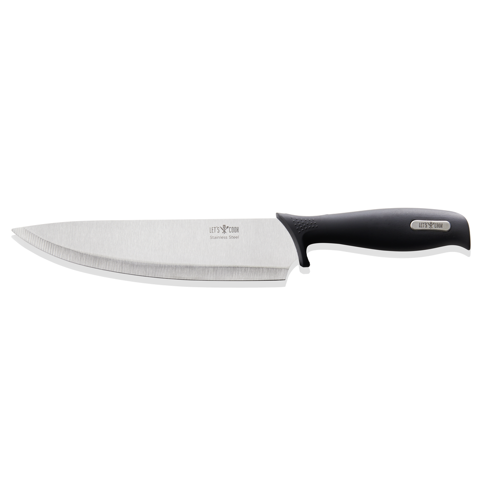 WAS Kochmesser LET ́S COOK Knife, 31,5 cm, Edelstahl, Gummi