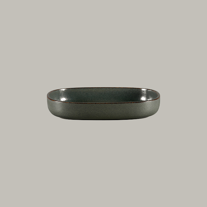 RAK Platte oval tief - caldera  Serie: Ease L 26 cm / W 18.3 cm / Ht. 4.5 cm / C